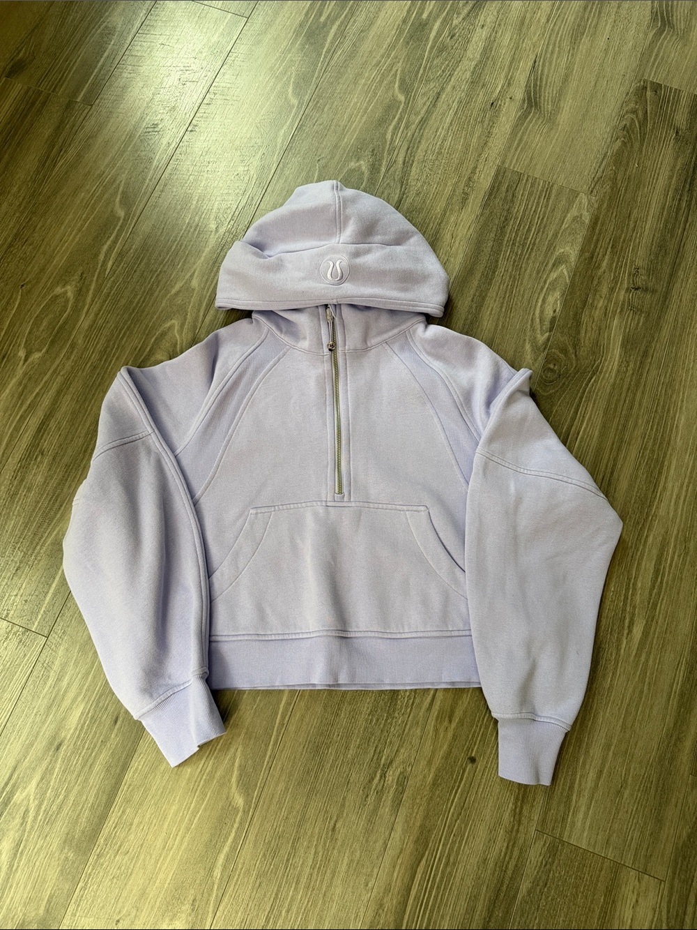 lululemon scuba oversized half-zip hoodie light purple